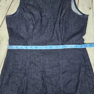 J. Crew Denim Sleeveless Sheath‎ Dress Dark Wash Indigo AK226 Size 10 thumbnail 9