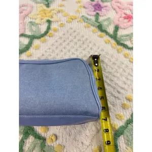 Estee Lauder Blue Denim‎ Faux Leather Cosmetic Makeup Travel Bag Pouch thumbnail 5
