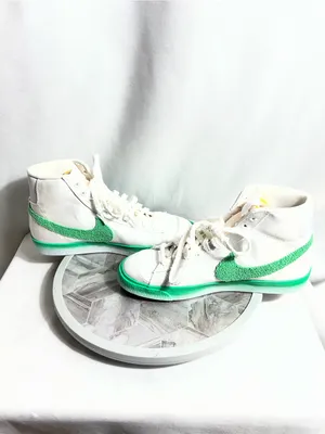 Nike Blazer Mid ’77 Chenille Swoosh Green Fade Sneakers Women’s 8.5 thumbnail 4
