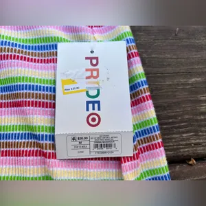 Target Pride Women's Asymmetrical Rainbow Striped Pull On Casual Mini Skirt|Sz:M thumbnail 10