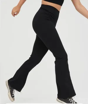Offline Aerie Black OG Flare Pants High Rise Short Inseam XS thumbnail 1