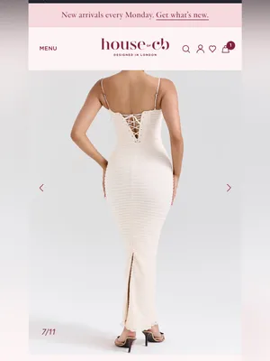 House of CB cream maxi dress thumbnail 3