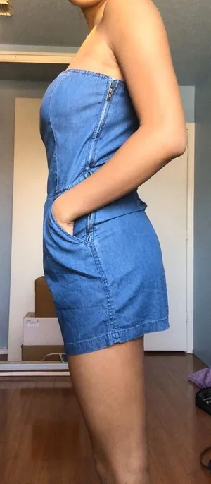 Strapless Blue Jean Romper thumbnail 2