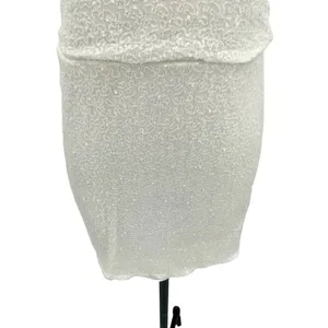 Alice‎ + Olivia Mini Dress Sleeveless Bodycon Sequin Beaded Silk White Size 2 thumbnail 4