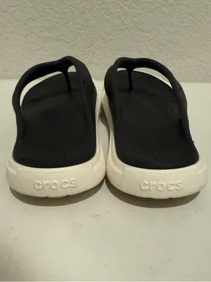 CROCS Citilane Dual Comfort Flip Flops Sandals Black White Size 9 Women / 7 Men thumbnail 5