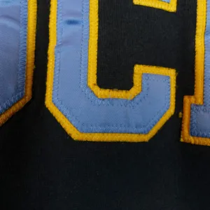 Vintage 90s UCLA Hoodie Womens S Black Big Logo Made USA Gold Standard Bruins thumbnail 5