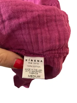 Xirena Nissa Cotton Gauze Tiered Mini Dress Pink Size M thumbnail 5