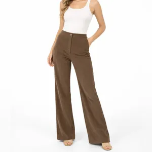 NEW Anthropologie wide leg Corduroy pants Brown LARGE thumbnail 5