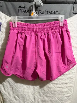 Lululemon Hot Shorts 4" Pink; High Rise thumbnail 2