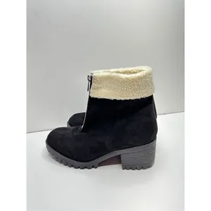 Bella Vita Cable Lug Black Booties Faux‎ Shearling Size 8.5 New thumbnail 3