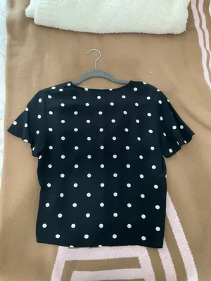 Polka Dot V-Neck Blouse thumbnail 4