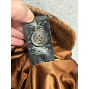 BlankNYC Evereve Wanderer Plaid Cocoon Coat Brown Oversized Shacket Large New thumbnail 11