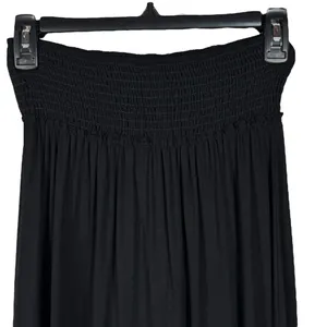 Free People Beach X-Small Hi-Low Maxi Skirt Smocked Waist Front Slit Stretch thumbnail 5