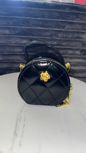 Mini Black Quilted Round Top Handle Bag 🌸 thumbnail 6