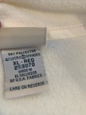 L.L. Bean Women's XL Extra Large Cream Mock Neck Quarter Zip Fleece Pullover thumbnail 5