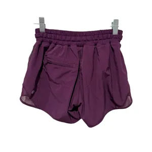 Lululemon Hotty Hot Shorts Sz 2 Tall High-Rise Lined 4" Purple Running Workout thumbnail 2