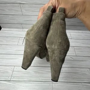 Steve Madden Jannyce Olive Suede Block Heel Ankle Boots Pointed Toe Womens‎ 9M thumbnail 5