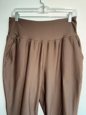 Old Navy Active Powersoft Go Dry Joggers Brown High Rise Pocket thumbnail 4