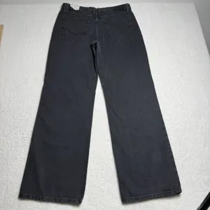 Free People We The Free Tennessee Low Rise Boyfriend Jeans Size 30 Black thumbnail 7