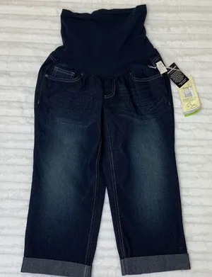Motherhood Maternity NWT Oh Baby! by‎ Jean Crop thumbnail 1