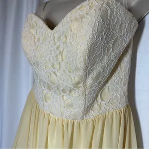 Mori Lee Madeline Gardner Lace Bridesmaid Prom Dress Strapless Women Sz 10 thumbnail 4