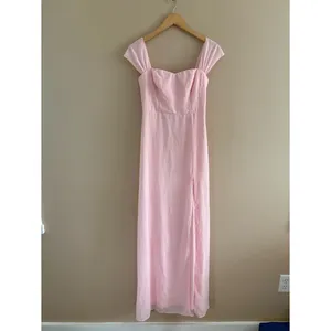 Lulus Magical Magnetism Light Pink Off-the-Shoulder Maxi Dress Size Small Formal thumbnail 3