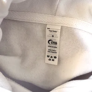 ZYIA White Cropped Hoodie Sweatshirt thumbnail 5