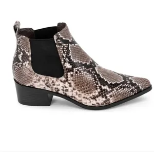 BLONDO Emelia Waterproof Chelsea Bootie In Brown Snake Print‎ Leather Size 8 B57 thumbnail 2