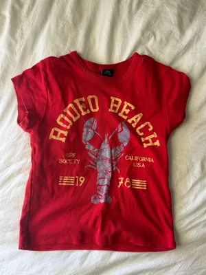 Urban Outfitters Rodeo Beach Graphic Tee Red thumbnail 2