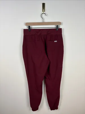 Figs Zamora Jogger Scrub Pants Burgundy Women’s Size Medium Petite Technical thumbnail 6