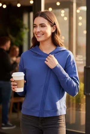 Nike Dri-Fit Purple Moto‎ Style Zipper Sweater thumbnail 1