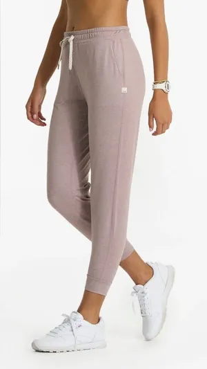Vuori Performance Jogger Cozy Drawstring Pants Heather Dusty Pink Size XS thumbnail 1