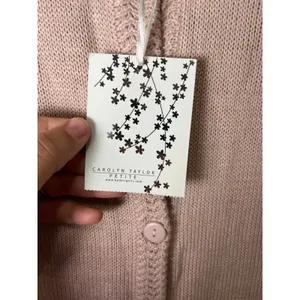 Soft Girl Blush Pink Knit Cardigan Button‎ Front Cottagecore Coquette Kawaii NEW thumbnail 6