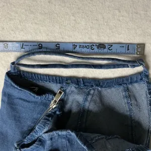 Windsor Womens Small Blue Denim Mini Dress Bustier Bodice Adjustable Straps Zip thumbnail 6