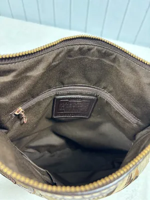 Vintage Coach Y2K Patchwork Signature Leather Suede Crossbody Bag thumbnail 8