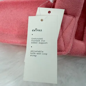 New Universal Thread Terry Cloth Platform Sandals Coral Orange Pink Size 8 thumbnail 3