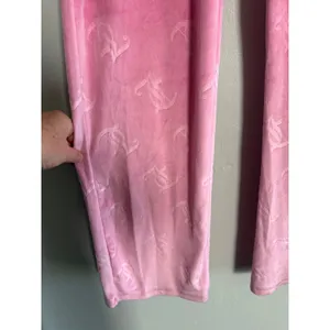 Y2K bling Juicy Couture Pink Velour Monogram Rhinestone‎ Sleepwear Pants Small thumbnail 7