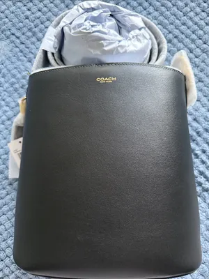 COACH Bleecker Bucket Bag in Black Leather thumbnail 10