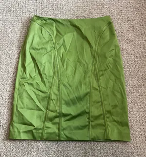 Anne Klein New York Pencil Skirt 10‎ Lime Green Paneled Stretch Office Y2K thumbnail 1