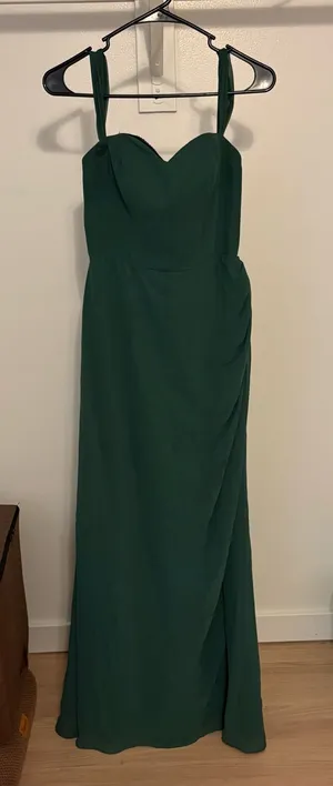 Azazie Jordyn Dark Green Bridesmaid Dress thumbnail 1