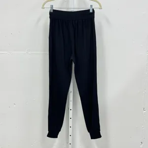 NO KA'OI Black Waffle Knit‎ Jogger Pants Yoga Athleisure Drawstring Waist Small thumbnail 2