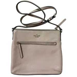 Kate Spade New York Jackson Street Beige Tan Nude Pebbled Leather Crossbody Bag thumbnail 2
