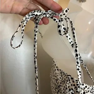 SHEIN Knot Strap Shirred Back Dalmatian Print Slip Dress Size XS thumbnail 6