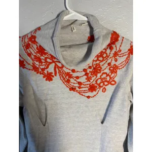 Anthropologie Moth Merino Wool Angora Sweater Boho Sz M thumbnail 2