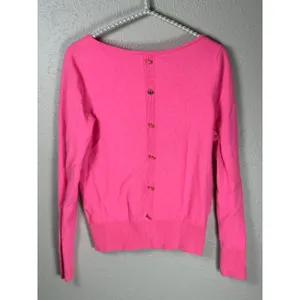 Lilly Pulitzer Cashmere Sweater Size Small Bright Pink Preppy Colorful TINY FLAW thumbnail 9