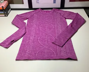 Lululemon Rest Less Crewneck Pullover in Heathered Ultra Violet Hue Size 4 NWOT thumbnail 1
