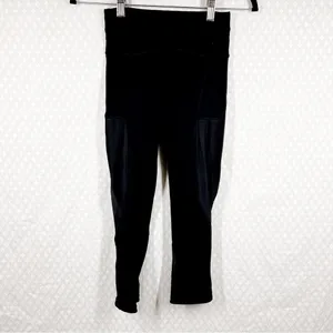 Lululemon Black Always Airy High Rise Crop‎ Leggings thumbnail 2