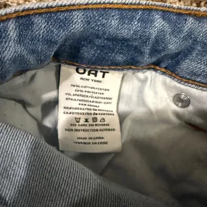OAT New York‎ High Rise Wide Leg Cropped Jeans Frayed Hem thumbnail 5