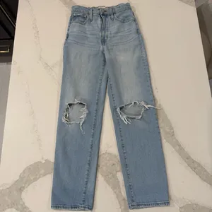 Madewell The Perfect Vintage Straight Denim Jeans Women’s 25 Danny Wash Knee Rip thumbnail 6