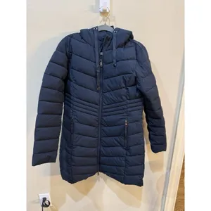 Lauren Ralph Lauren Hooded Puffer Jacket Navy Blue Size Small thumbnail 3
